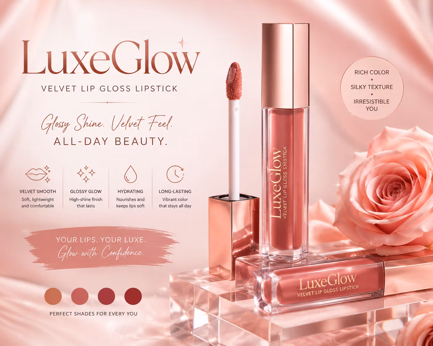 LuxeGlow Velvet Lip Oil
