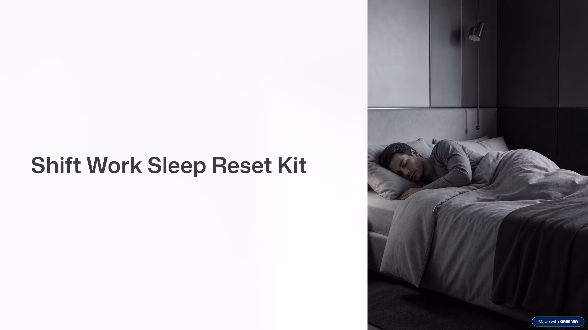 Shift Work Sleep Reset Kit