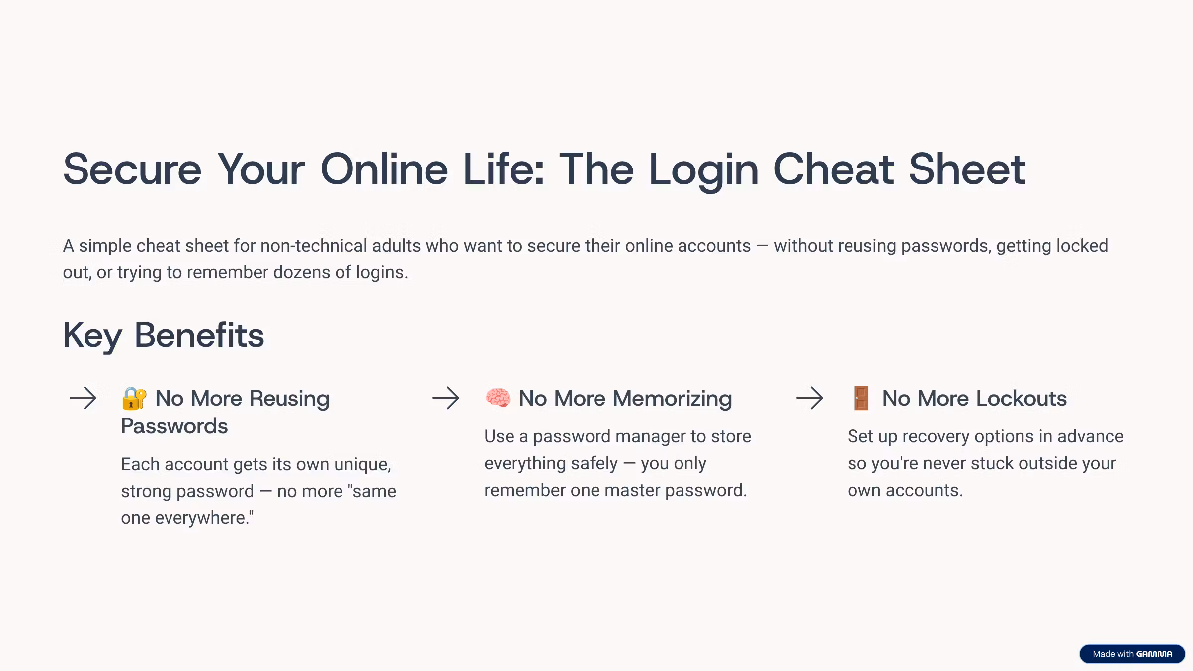 The Safe Login Starter Kit