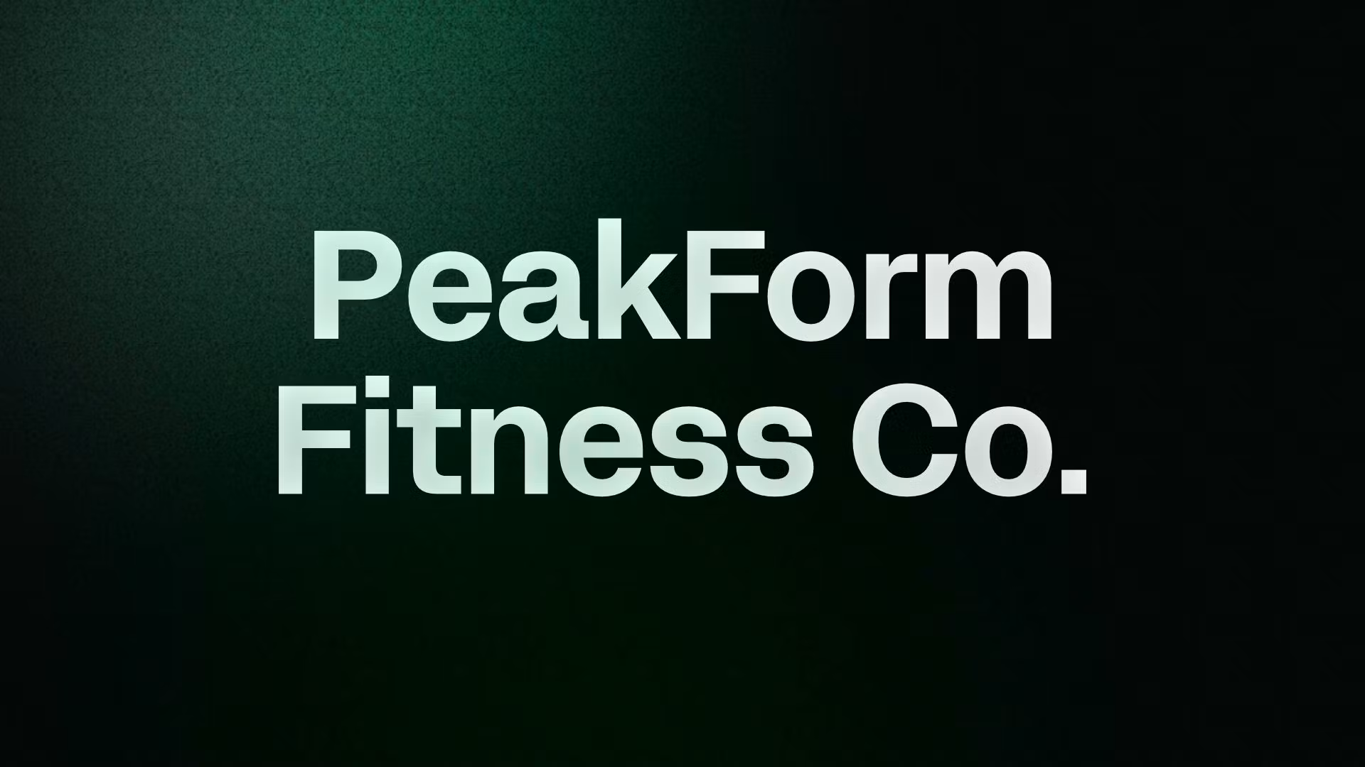 PeakForm Fitness Co.