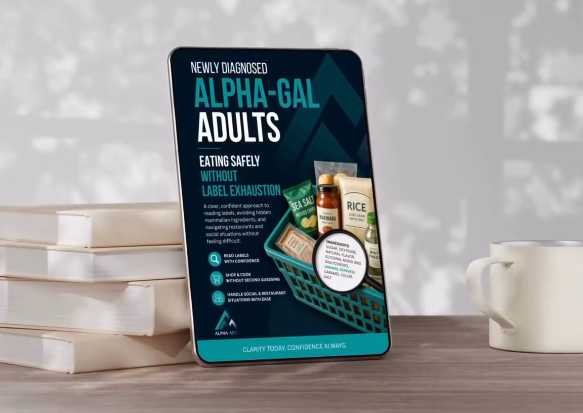 Newly Diagnosed Alpha-Gal Adults Eating Safely Without Label Exhaustion