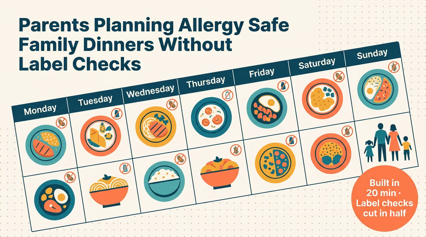 Parents Planning Allergy Safe Family Dinners Without Label Checks