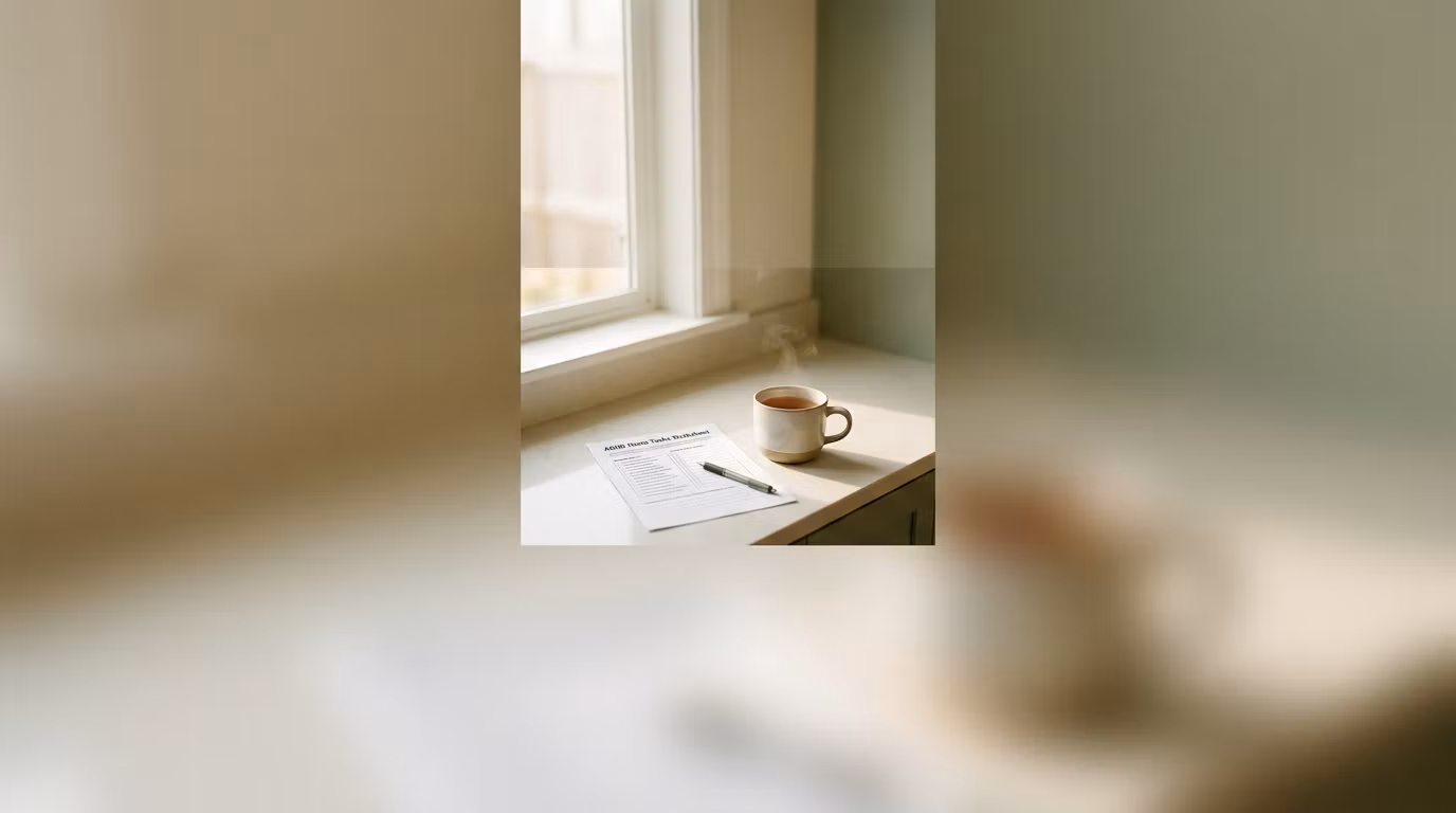 ADHD Home Tasks Worksheet Pack