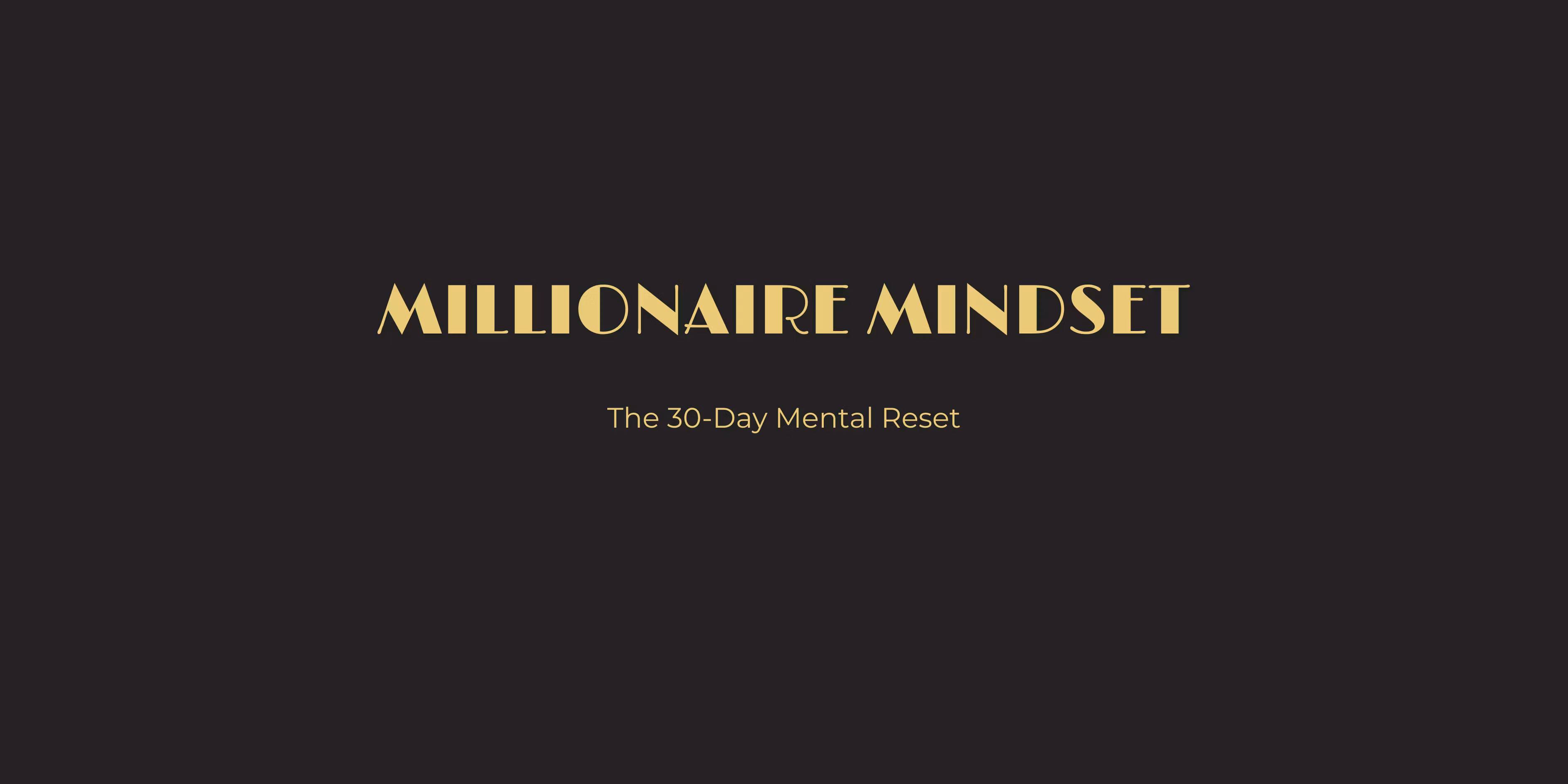 Millionaire Mindset