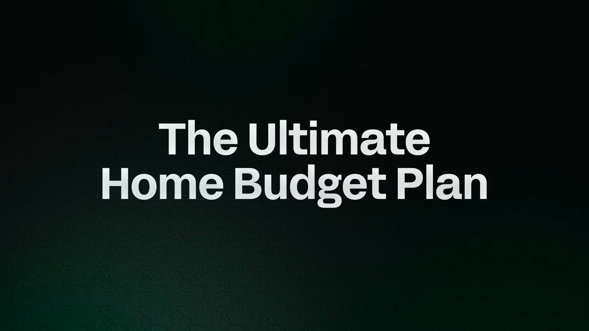 Household Budget Blueprint