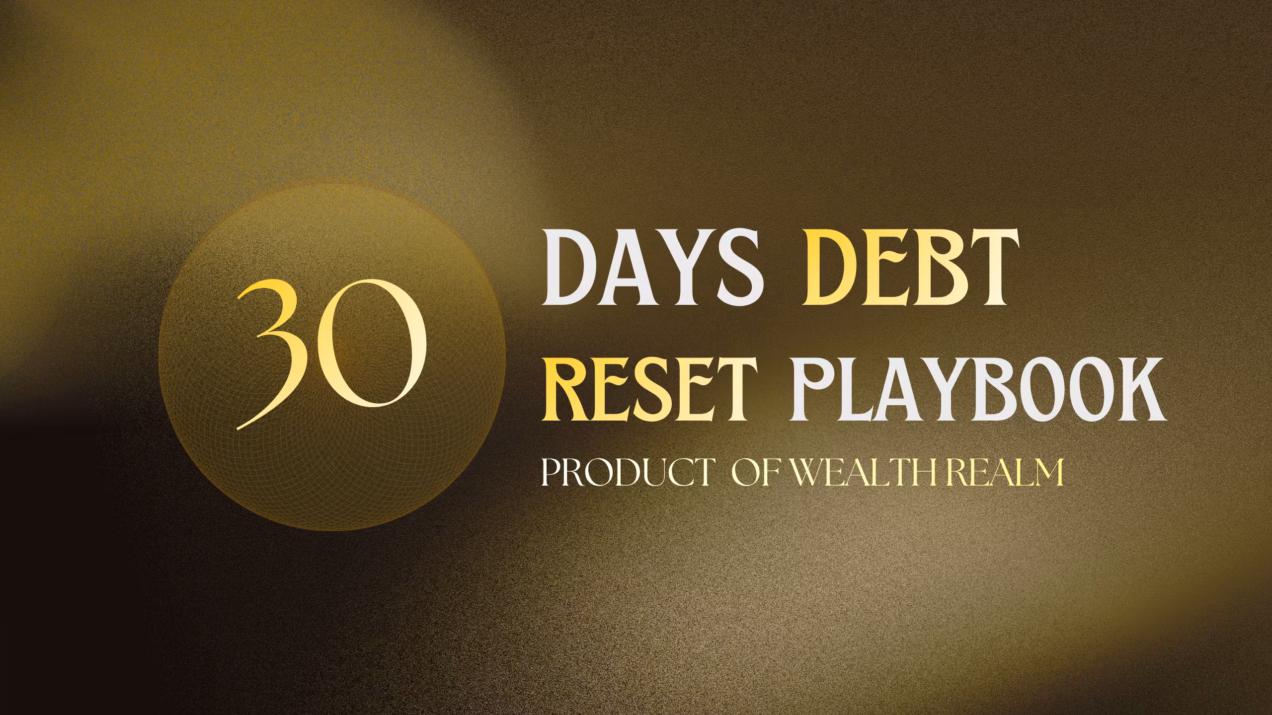 The 30 Days Debt Reset Planner