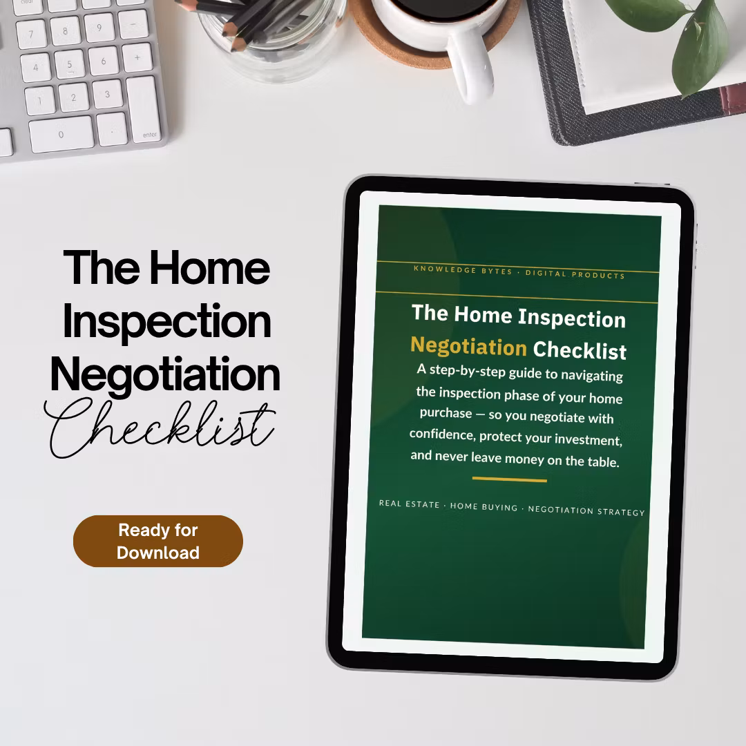The Home Inspection Negotiation Checklist