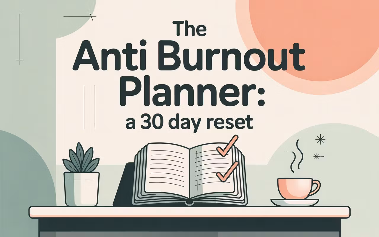 The Anti Burnout Planner- A 30 Day Reset