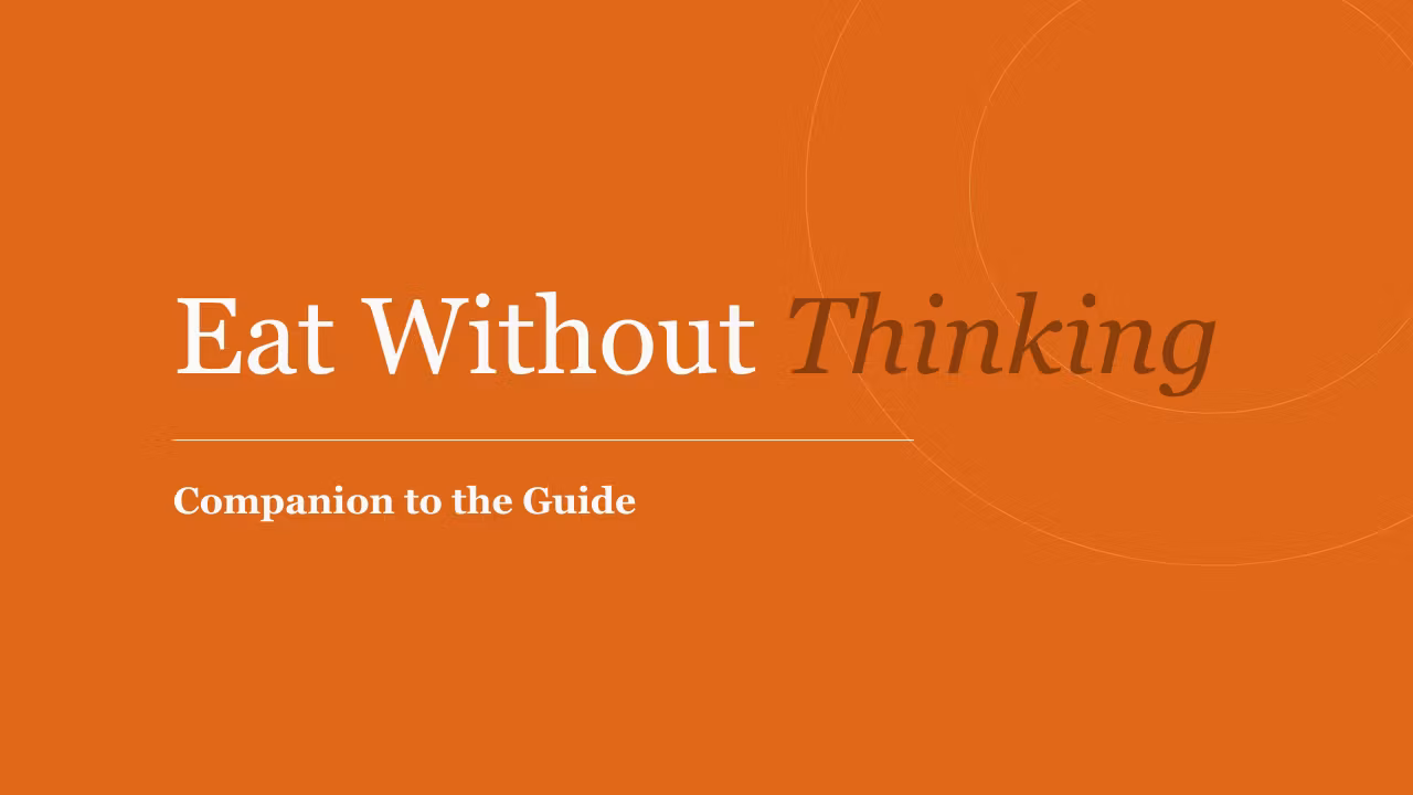 Eat Without Thinking – Worksheets