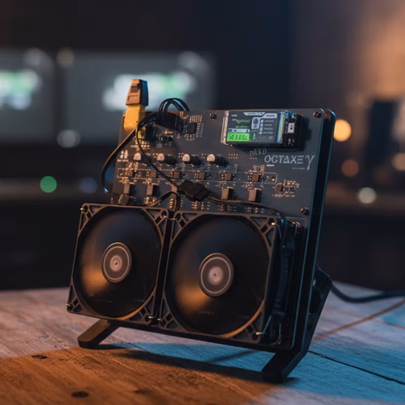 NerdOCTAxe Rev3.1 | 12 TH/s @ 200W | High-Performance Bitcoin Solo Miner