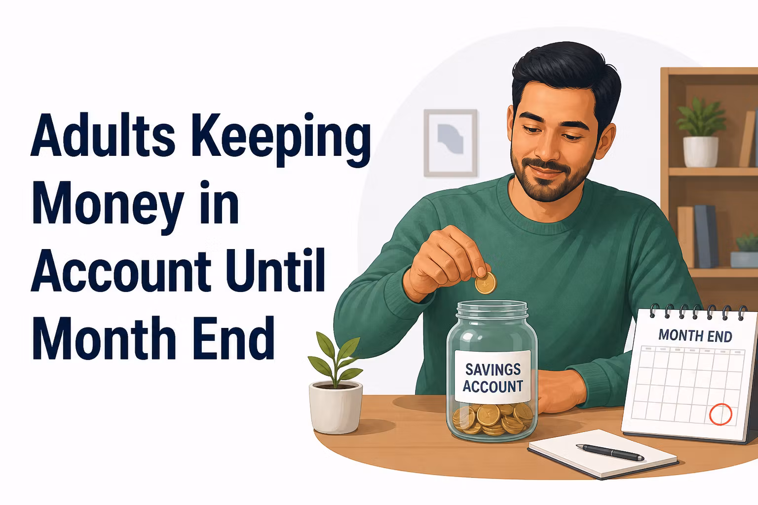 Adults Keeping Money Until Month-End