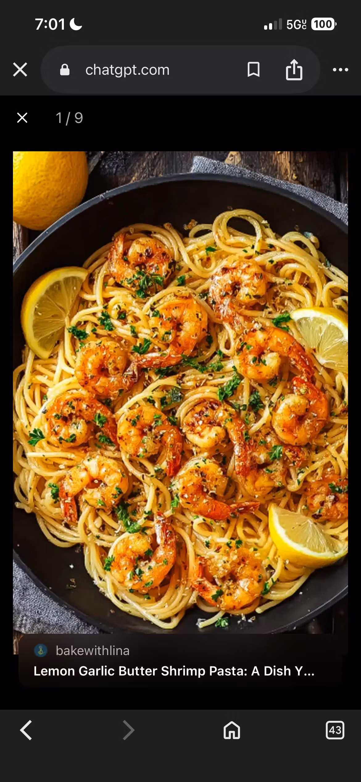 garlic butter shrimp pasta