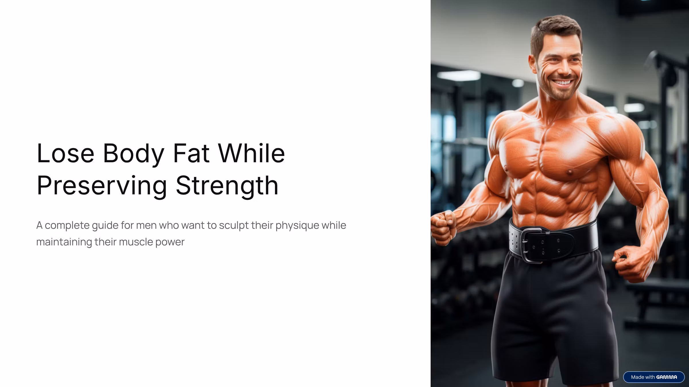 Men above 30 Cutting Body Fat