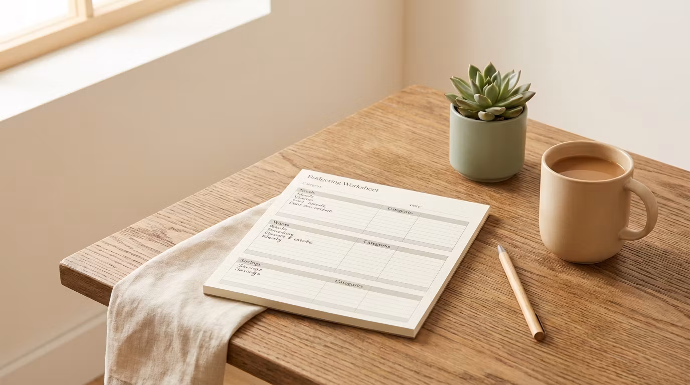 Monthly Budget Worksheet