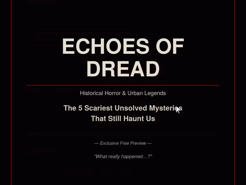 Free: 5 Scariest Unsolved Mysteries PDF
