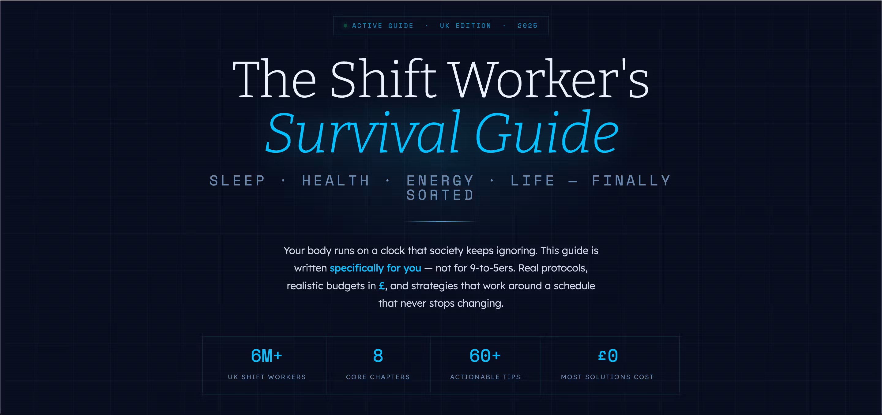The Shift Worker's Survival Guide ⚡