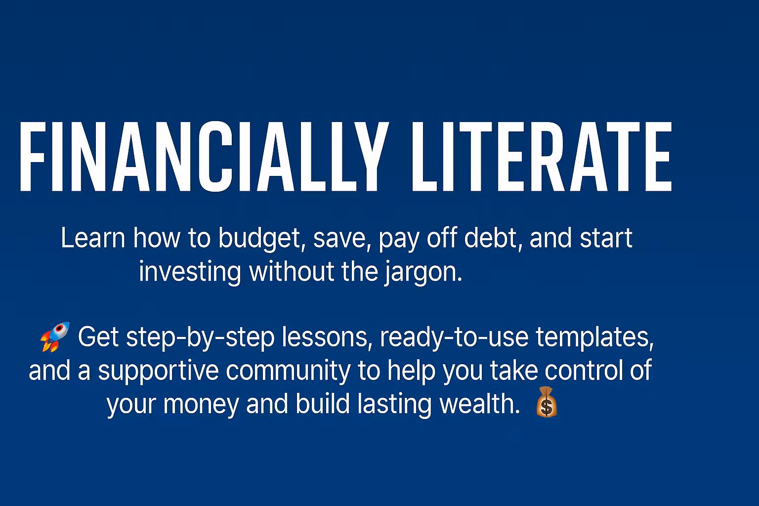 Financially literate 