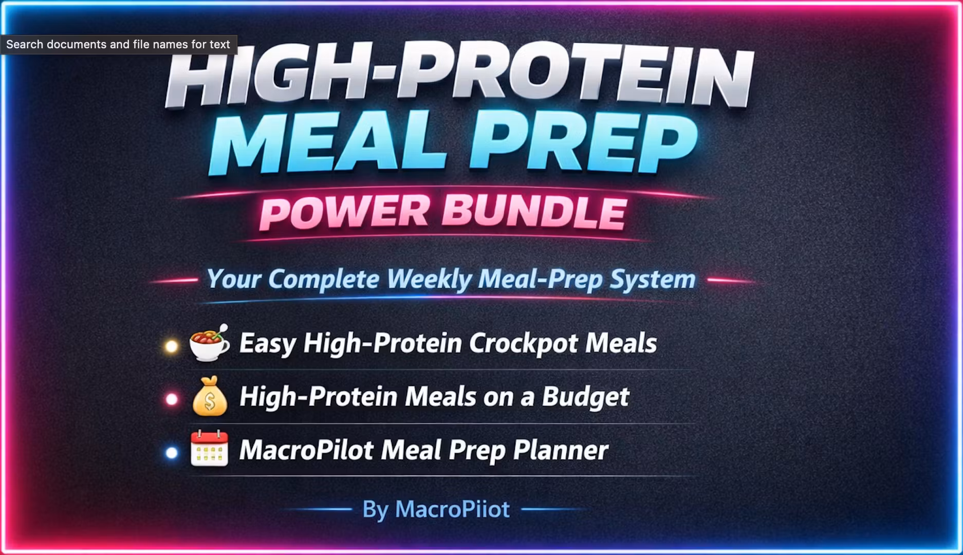 The High‑Protein Meal Prep Power Bundle
