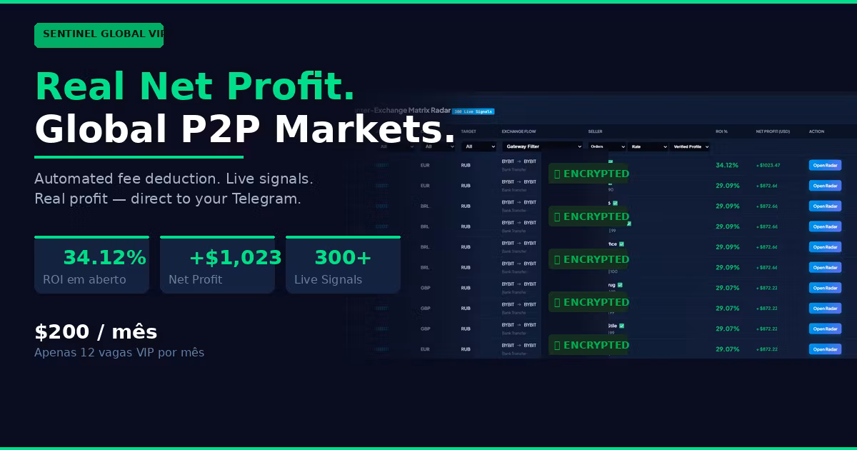 Sentinel Global Arbitragem P2P Sniper