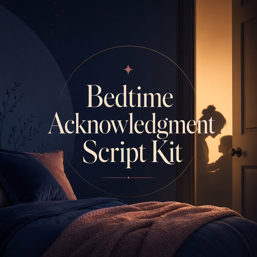 Bedtime Acknowledgment Script Kit
