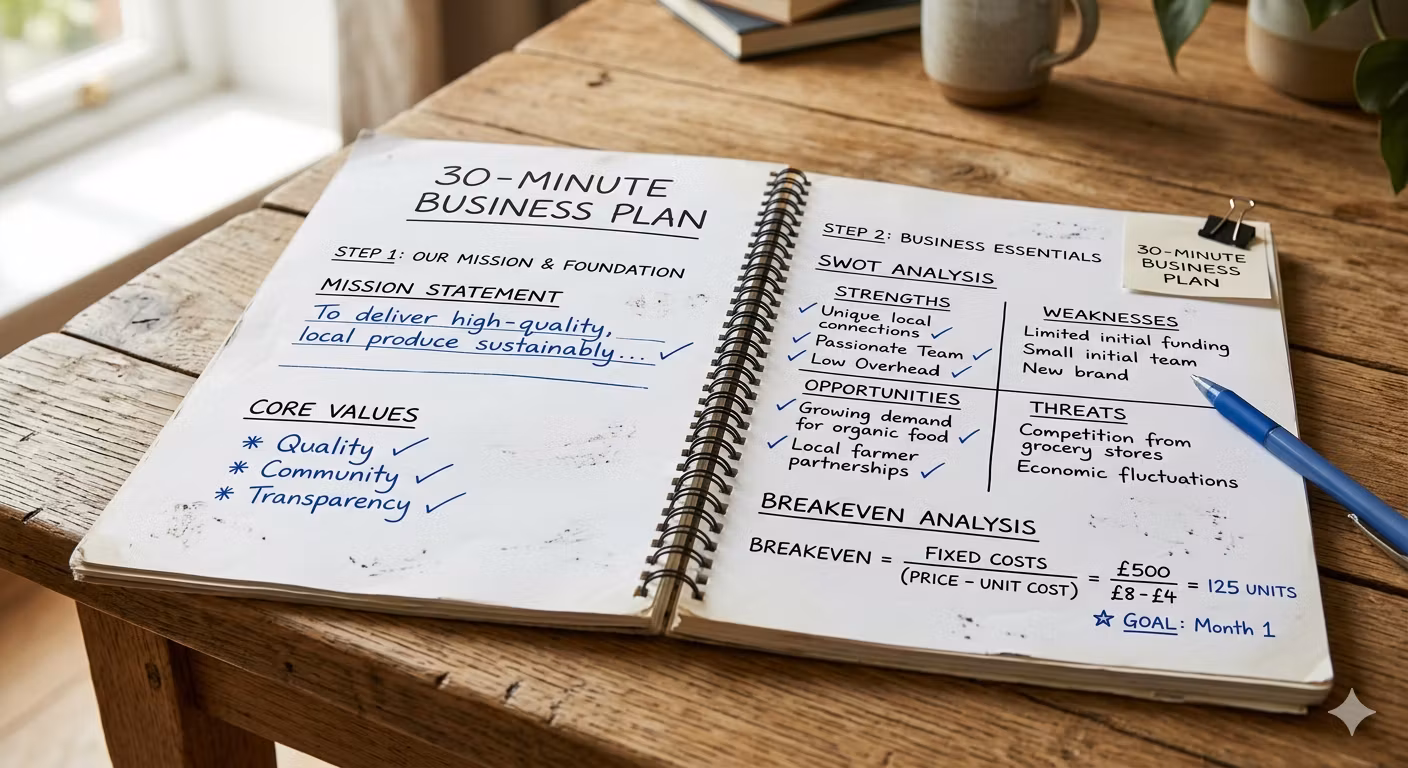 30-MINUTE BUSINESS PLAN WORKBOOK