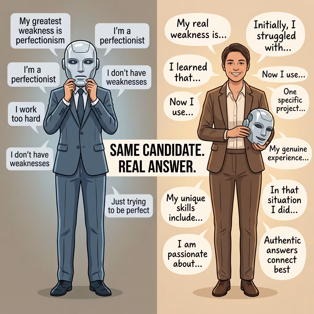 Interviee's Answers Not Sunding Robotic