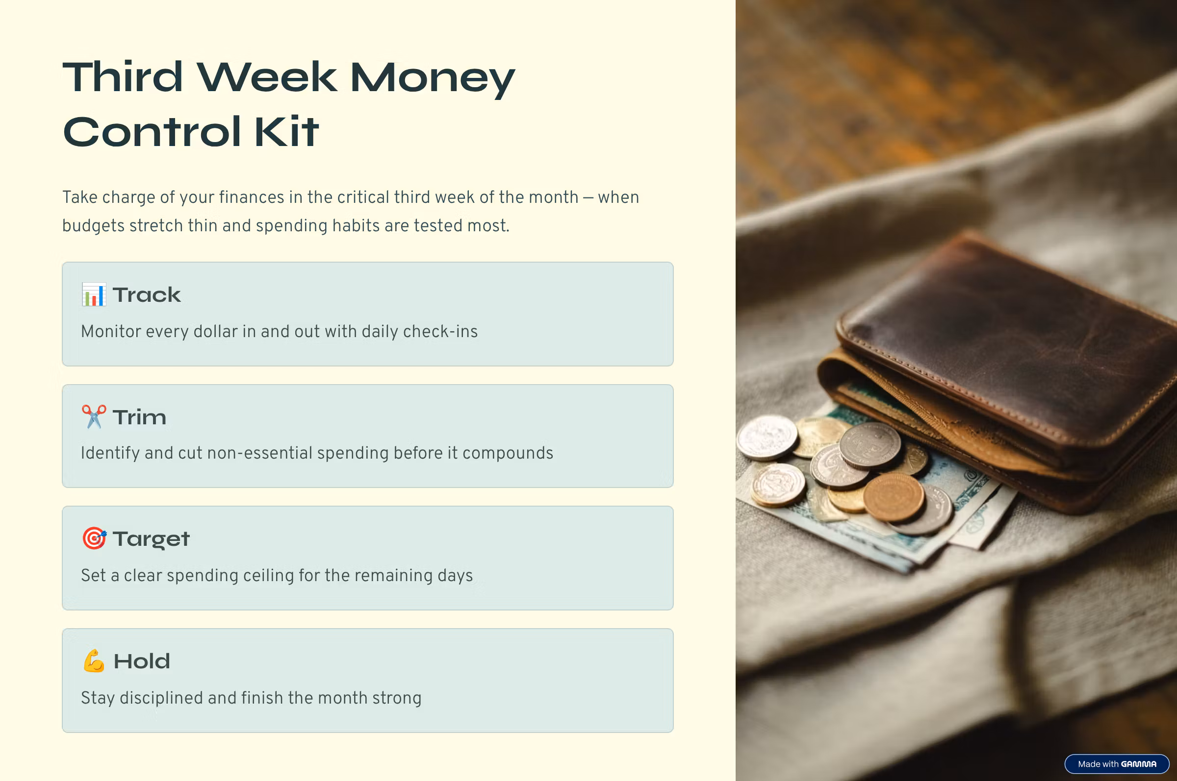 Mid-Month Money Leak Tracker