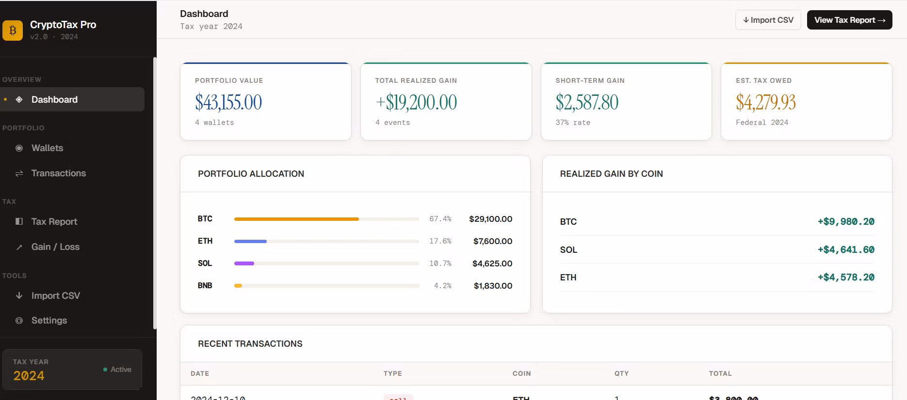CryptoTax-Pro