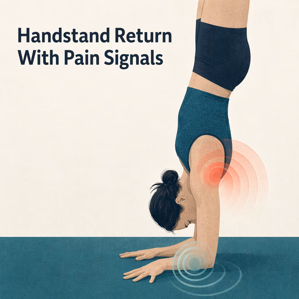 Handstand return with pain signals