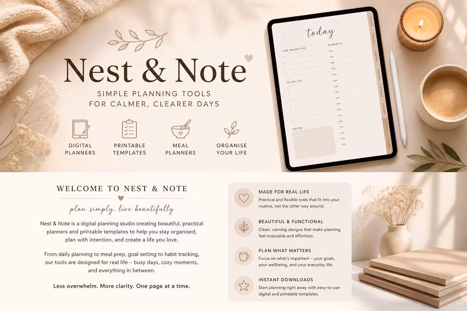 Nest & Note Meal Planners Collection