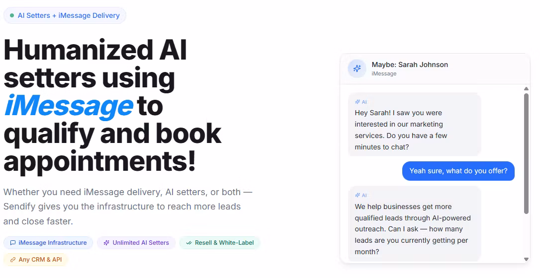 Sendify - AI Appointment Setter [iMessage]
