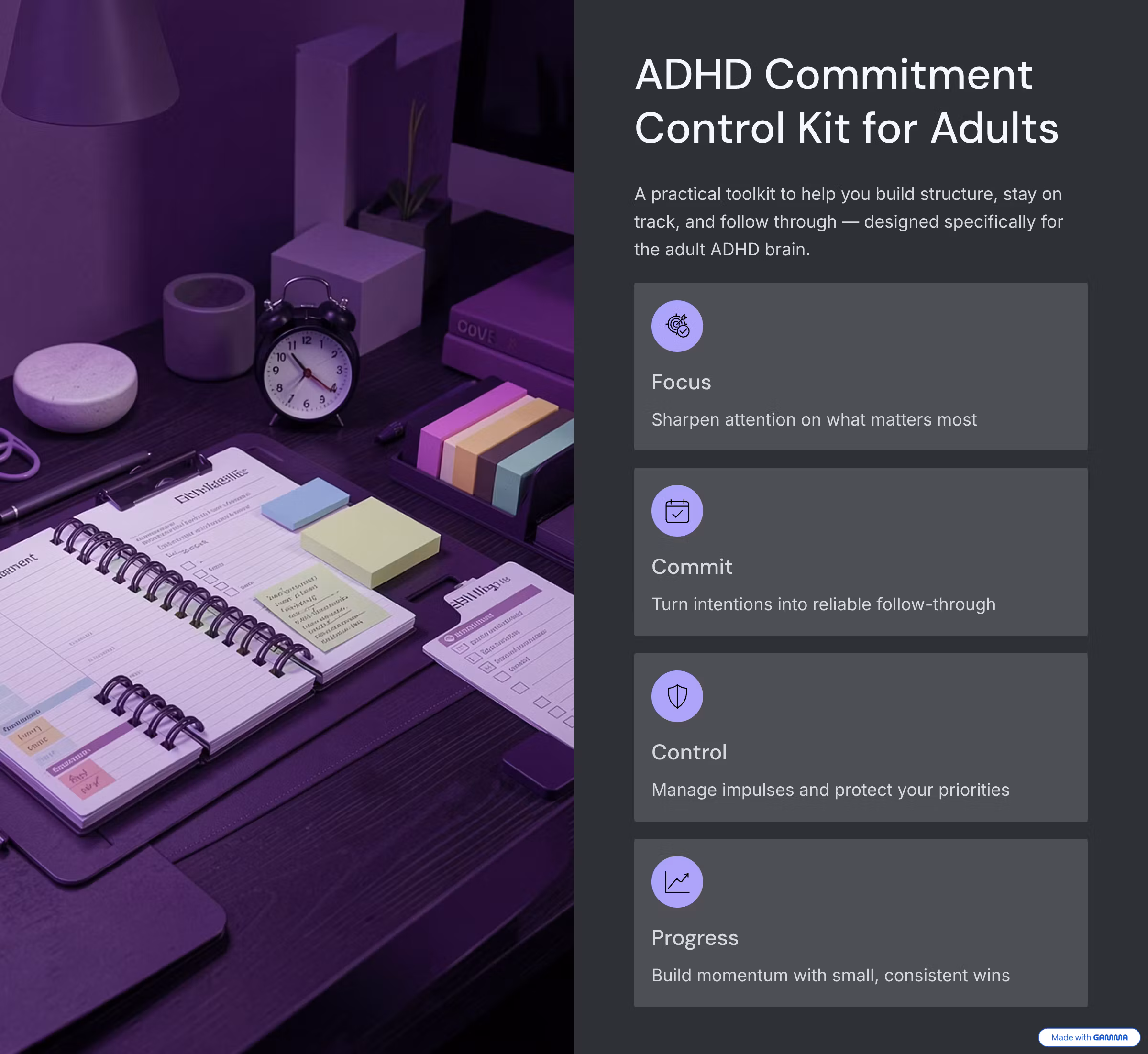 ADHD Commitment Control Kit for Adults