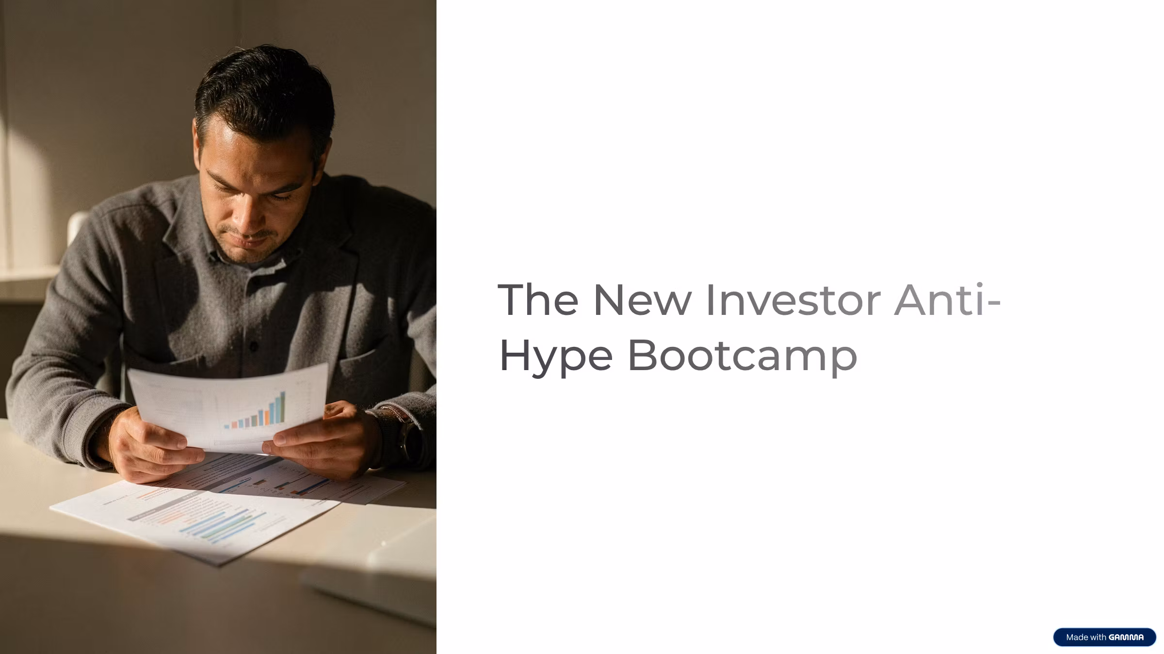 The New Investor Anti-Hype Bootcamp