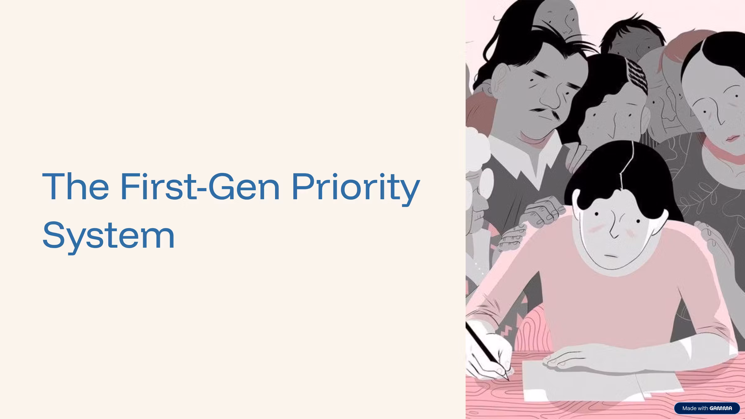 The First Gen Priority System
