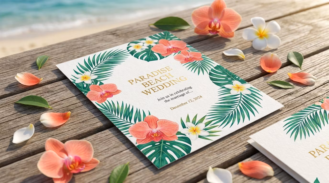 Tropical Paradise Wedding Template