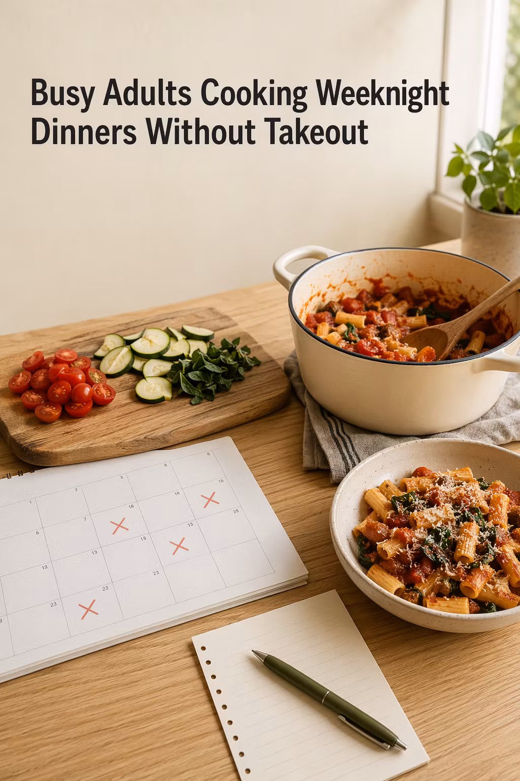 Busy Adults Cooking