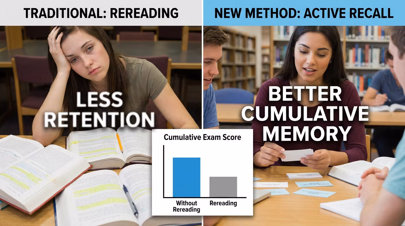 College Students Remember More For Cumulative Exams Without Rereading