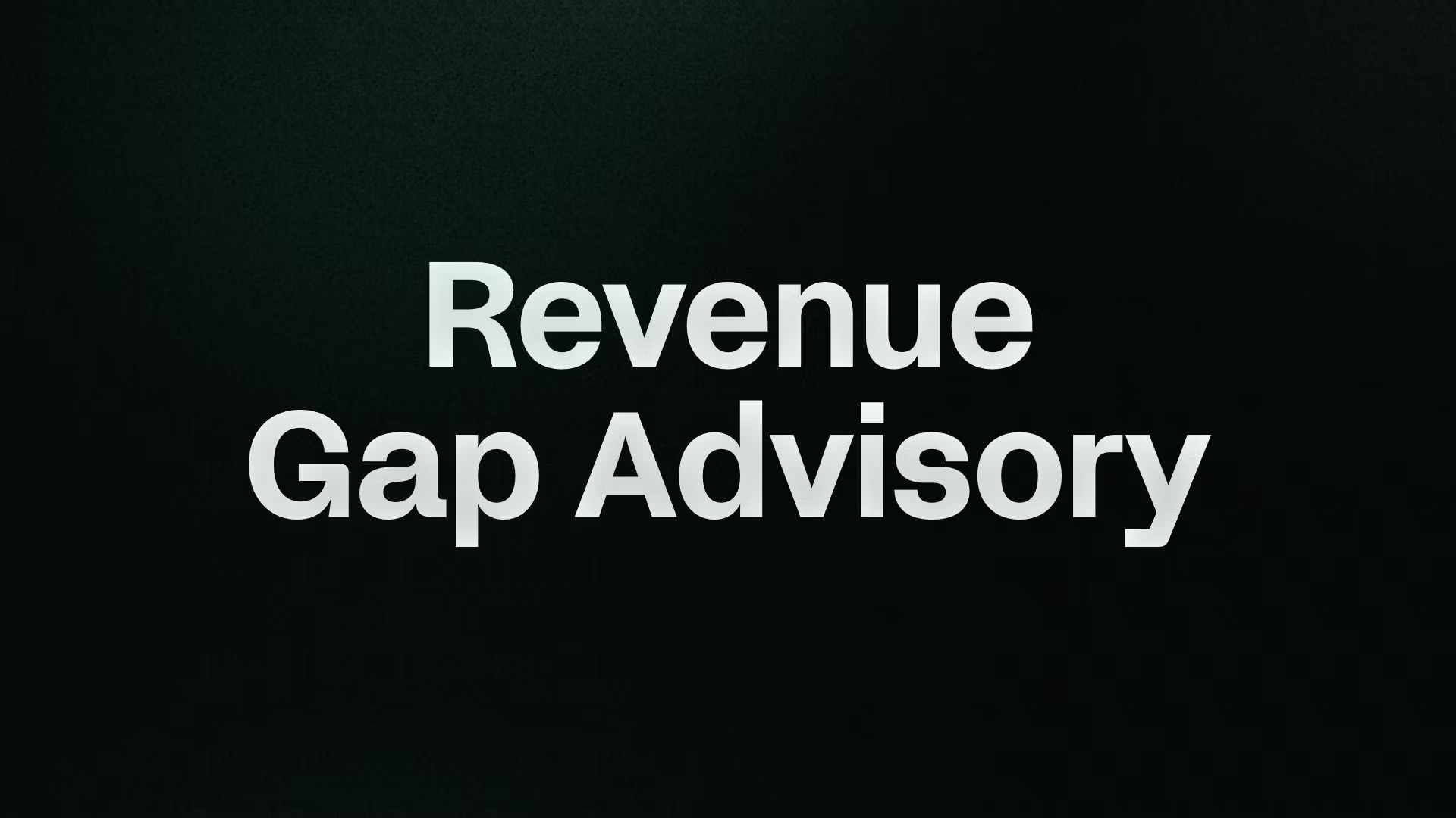 Revenue Gap Advisory