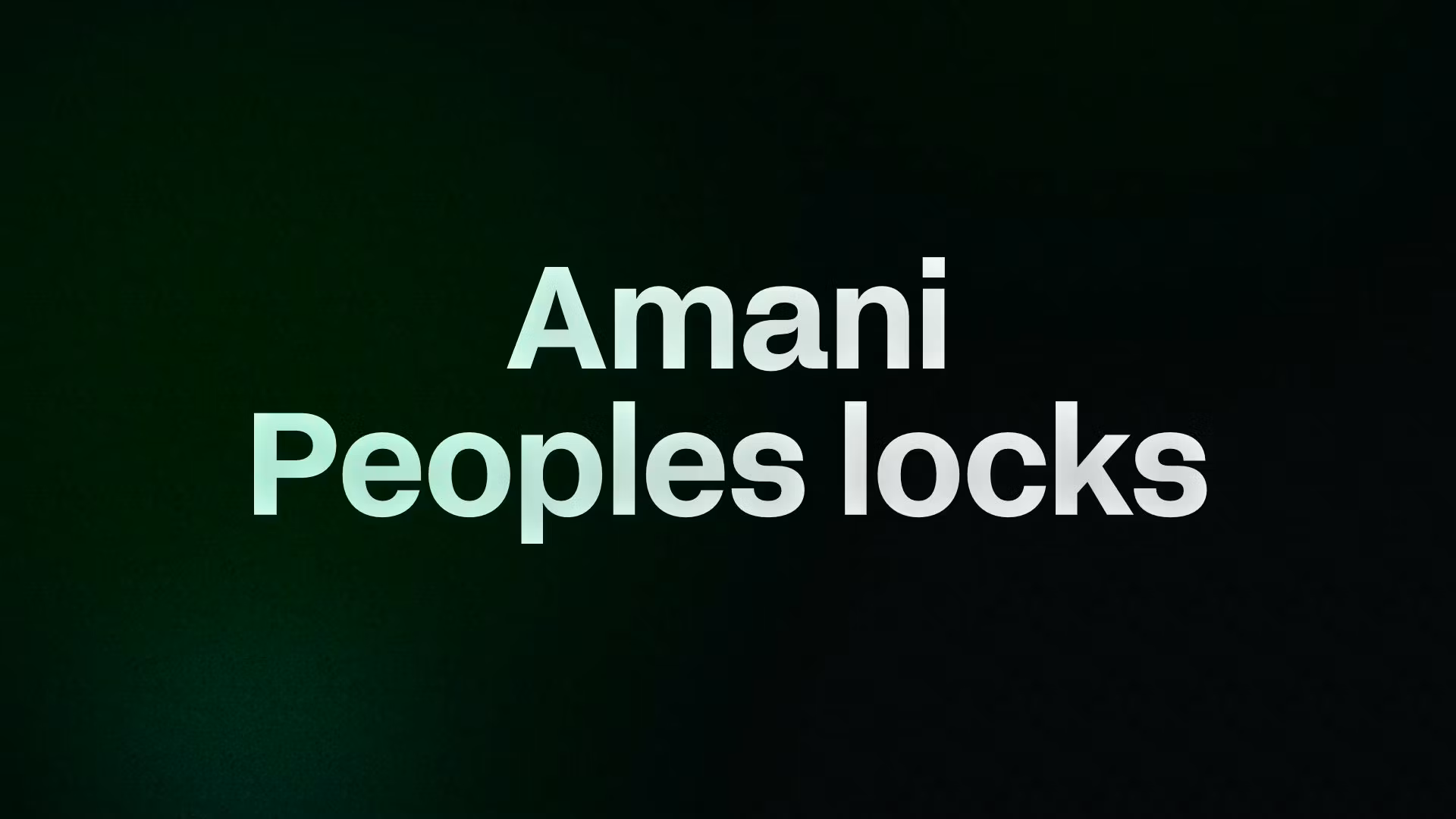 Amani Peoples locks