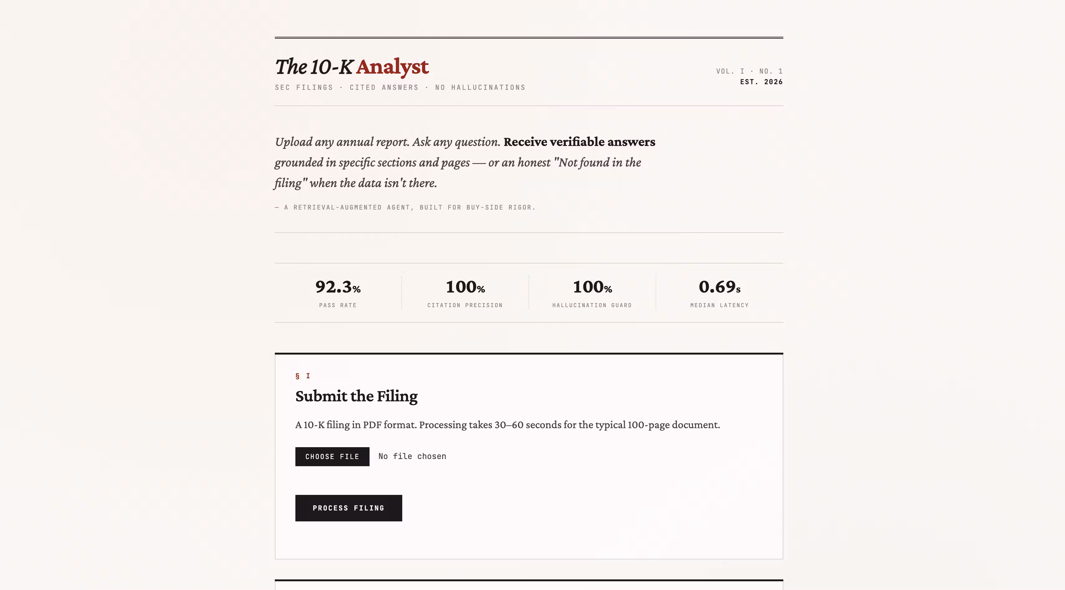 SEC 10-K Analyst — AI Agent with Verified Citations