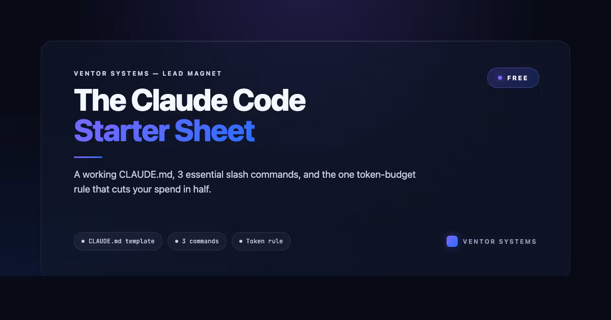 The Claude Code Starter Sheet