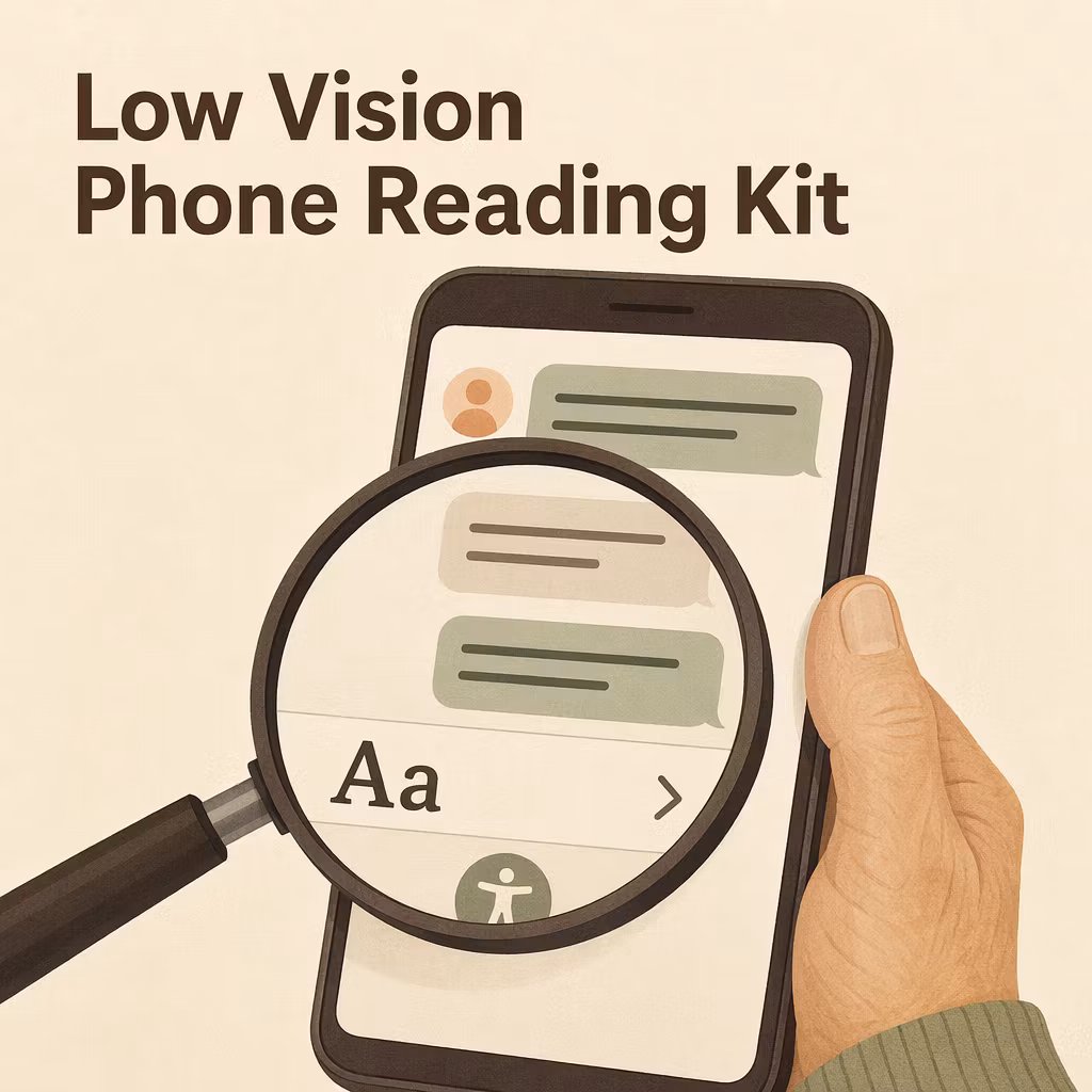 Low Vision Phone Reading Kit