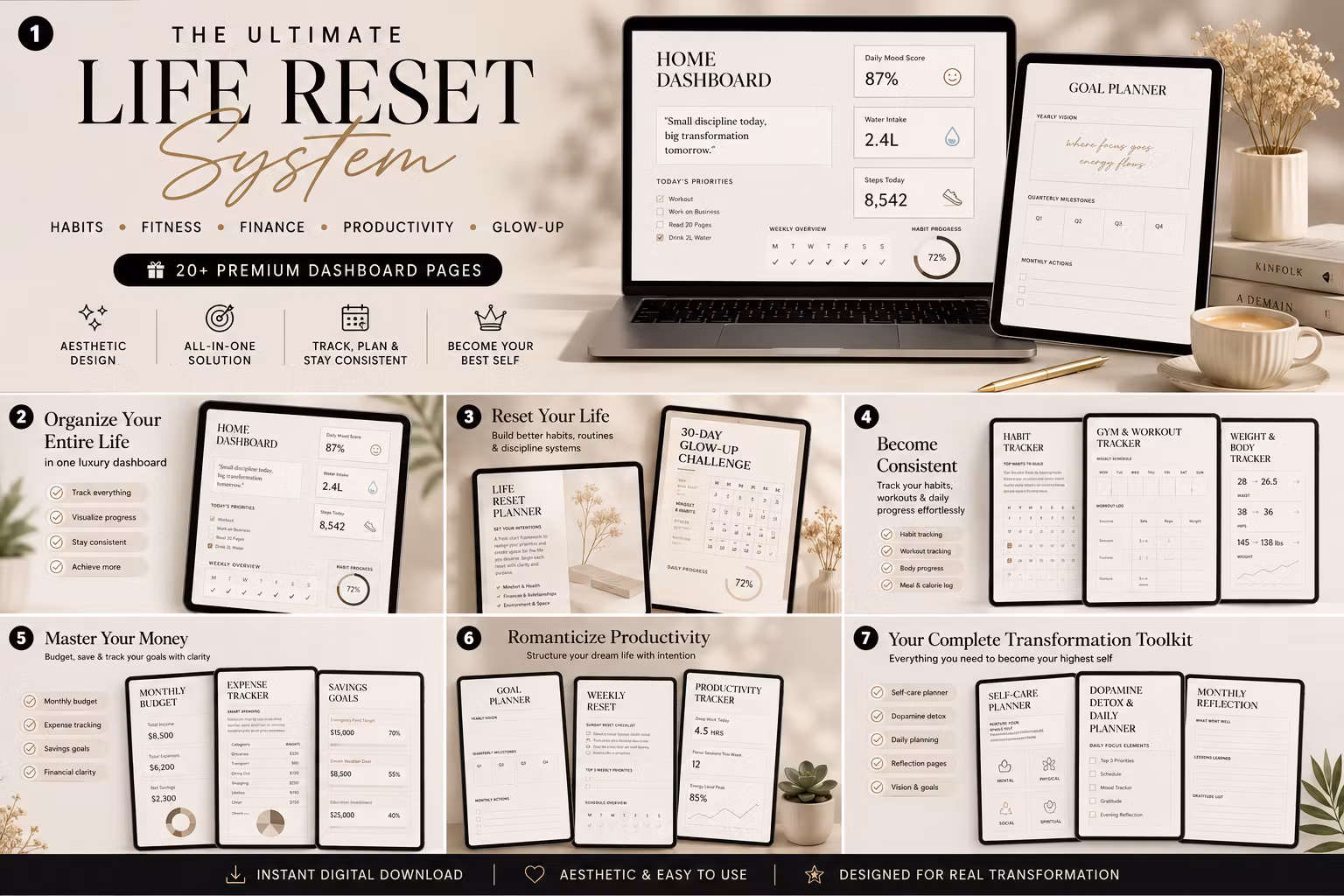 SELF-IMPROVEMENT DASHBOARD BUNDLE