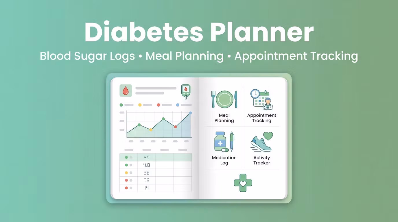 Diabetes Planner — Printable PDF