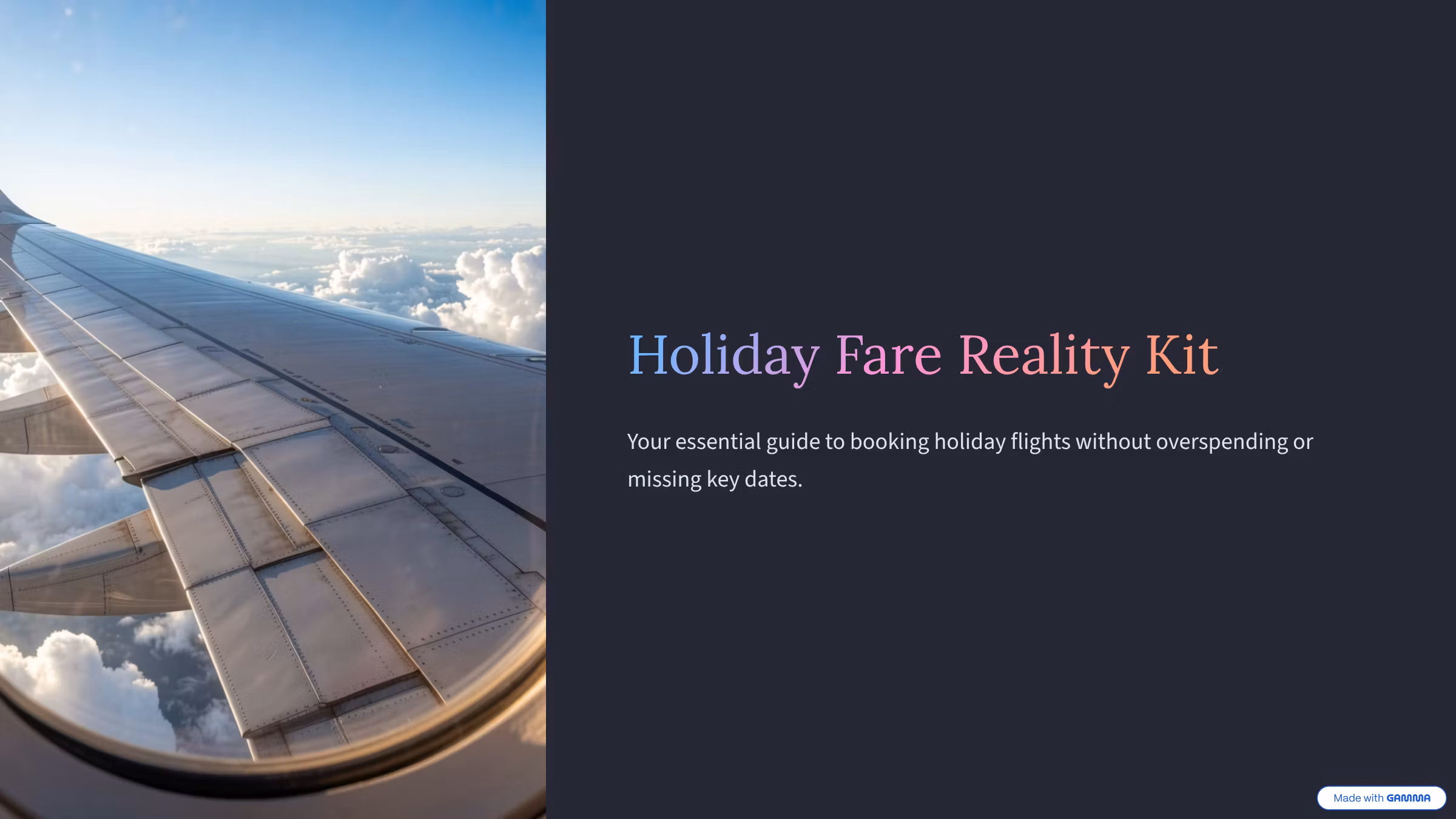 Holiday Fare Reality Kit
