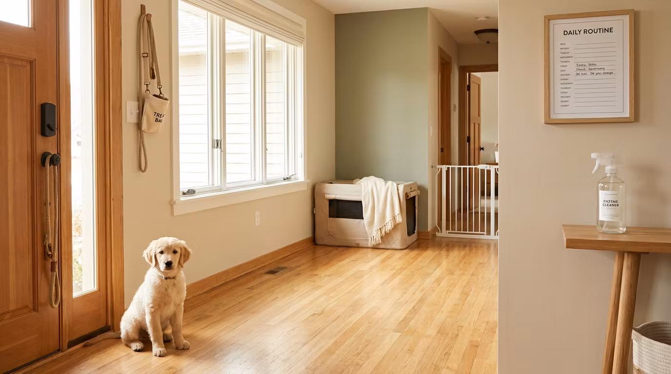 New Puppy Owners: Keep Floors Clean Without Punishing Mistakes