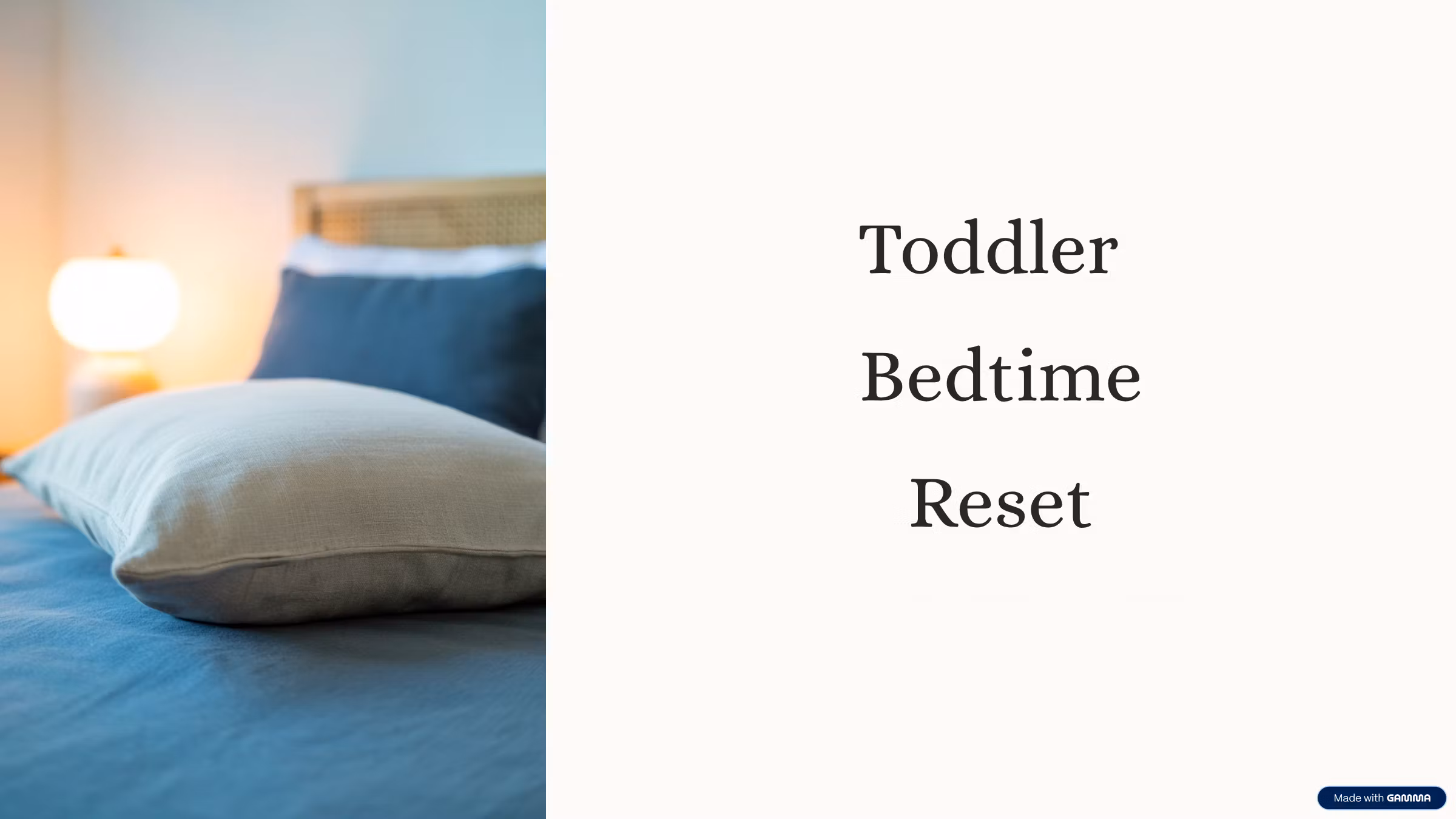 Toddler Bedtime Reset