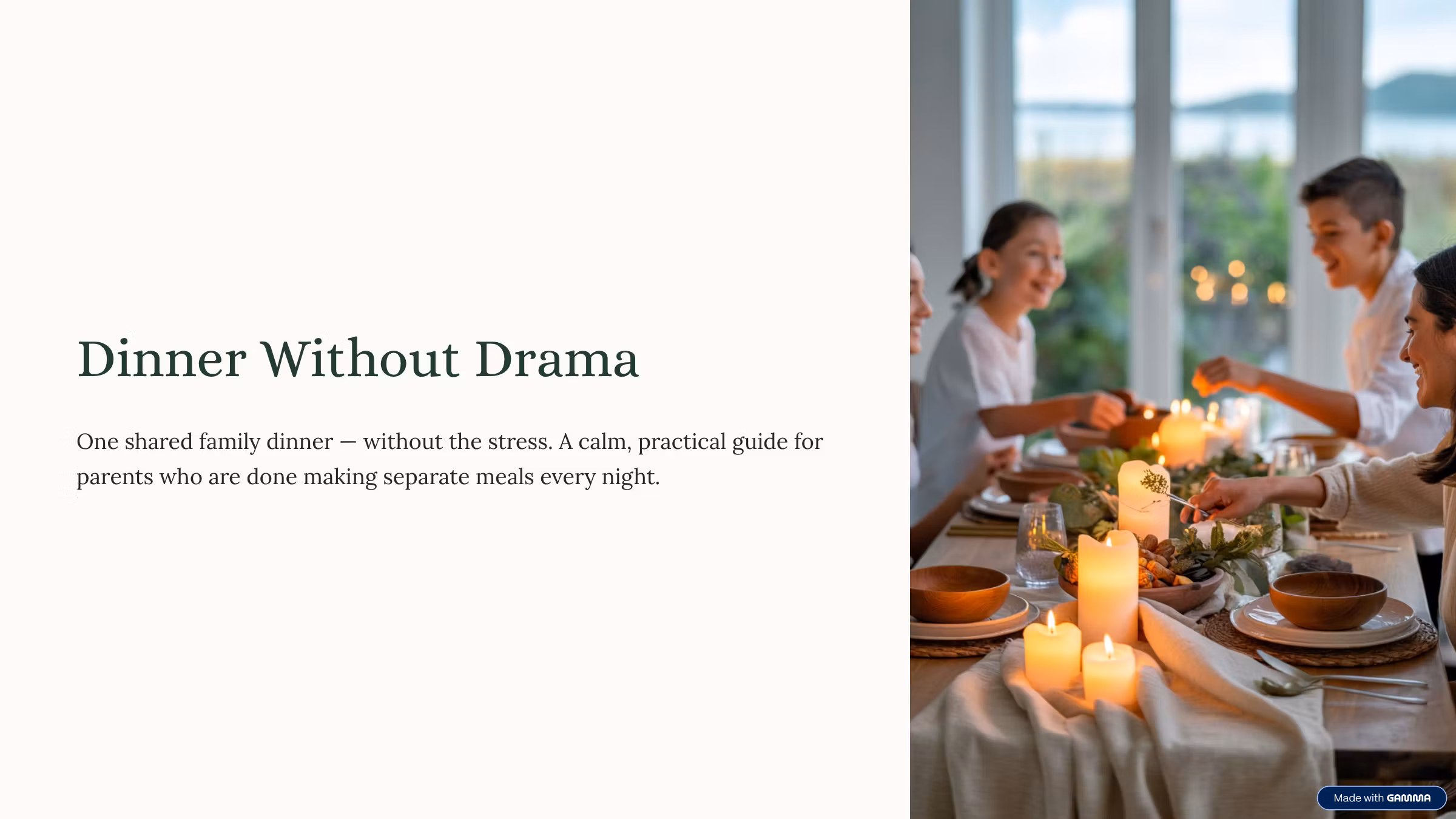 Dinner Without Drama