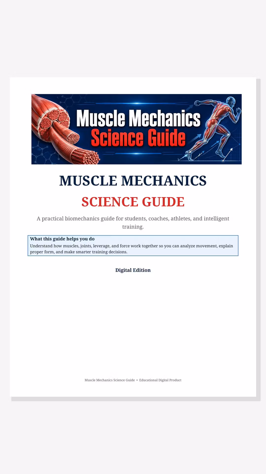 Muscle Mechanics Science Guide