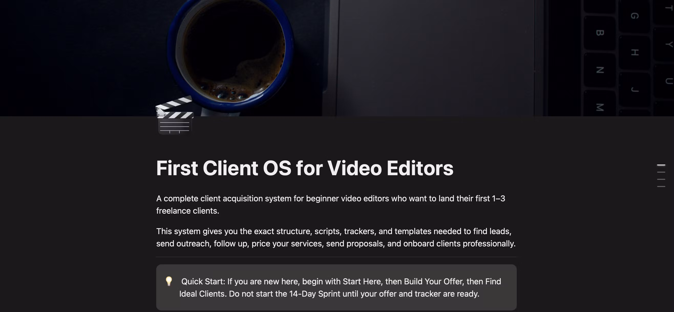 First Client OS for Video Editors